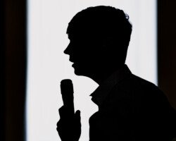 Rob Sand, the Democratic candidate for governor, speaks during a town hall at Lucile's in The Continental Hotel in Centerville, Iowa, on Monday, June 29, 2026. 6-29: Rob Sand Townhall
